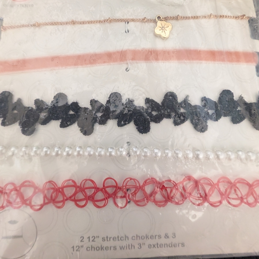 Elegant Multi-Color Choker And Earrings Set